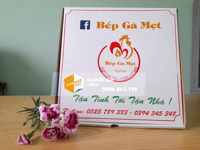 Hộp carton nắp gài đựng thực phẩm đẹp