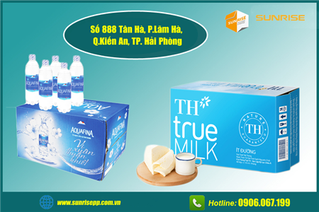 Sunrise chuyên sản xuất thùng carton đựng nước uống đóng chai GIÁ TỐT